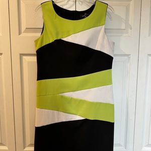 Ronni Nicole, Green, Black, and White Dress